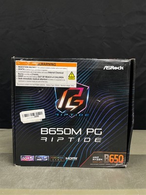 ASRock B650M PG Riptide Gaming Desktop Motherboard, AMD B650 Chipset, Socket AM5