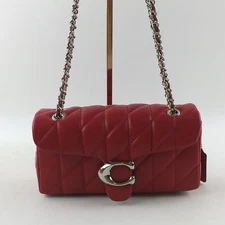COACH Tabby Shoulder Bag 26 CP150 Burgundy Quilted Nappa Leather Outlet New