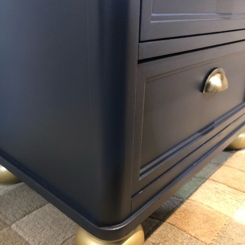 Ashley Furniture Nightstand Refurbished In Midnight Blue eBay