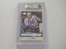 Adrian Kempe Signed 2017/18 Young Guns RC Card Slabbed Beckett BAS BGS b