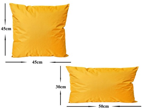 2er Set Outdoor Kissen 45x45cm + 30x50cm Dekokissen Wasserfest Garten Stuhl - Bild 12 von 24