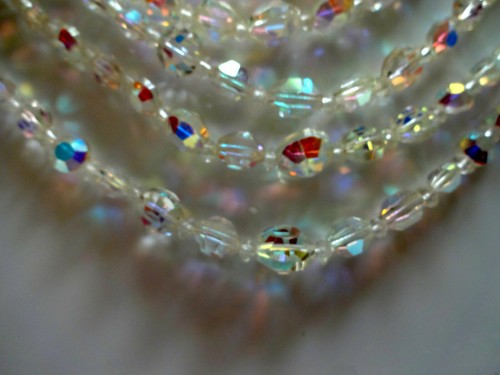 Collar de Colección Cristal Aurora Boreal 5 Hebras Cristal Brillante Loco Brillo - Imagen 2 de 9
