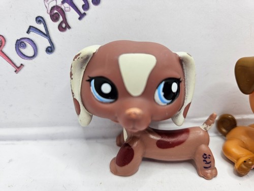Original LPS Littlest Pet Shop Dachshund #1631 + Pug #1632 AVERAGE CONDITION - Picture 2 of 8