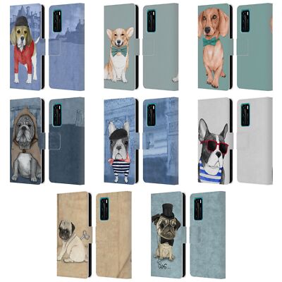 OFFICIAL BARRUF DOGS LEATHER BOOK WALLET CASE COVER FOR HUAWEI PHONES 4