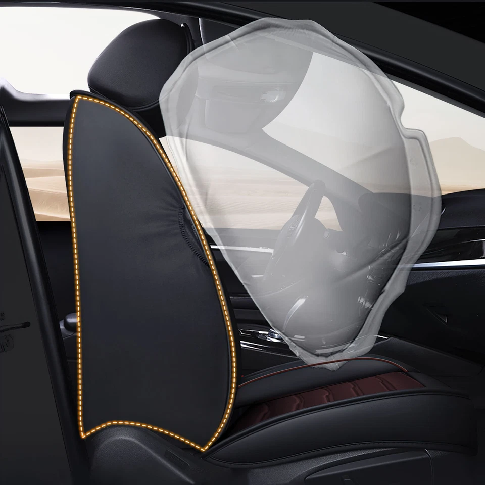 Conjunto completo de capa de assento de carro de couro 5 lugares dianteiro + traseiro para Toyota RAV4 - Imagem 4 de 4