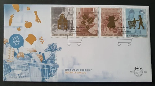 2012 NETHERLANDS NEDERLAND 125 YEARS ALBERT HEIJN SUPERMARKET NR 645 FDC