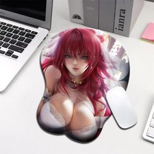 3D Silicone Breast Mouse Pads Anime Wrist Support Mousepad Soft Wrist Rest Carto