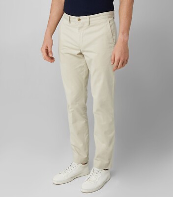 POLO RALPH LAUREN Men's Straight-Fit Stretch Chino Pants Trousers Beige  BNWT NEW UK