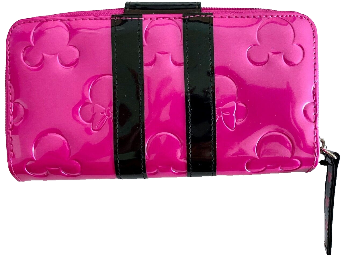 みな子様　シュクリエバッグ①40cm zipper New Disney Loungefly Pink Minnie Loves Mickey Embossed Zip Wallet
