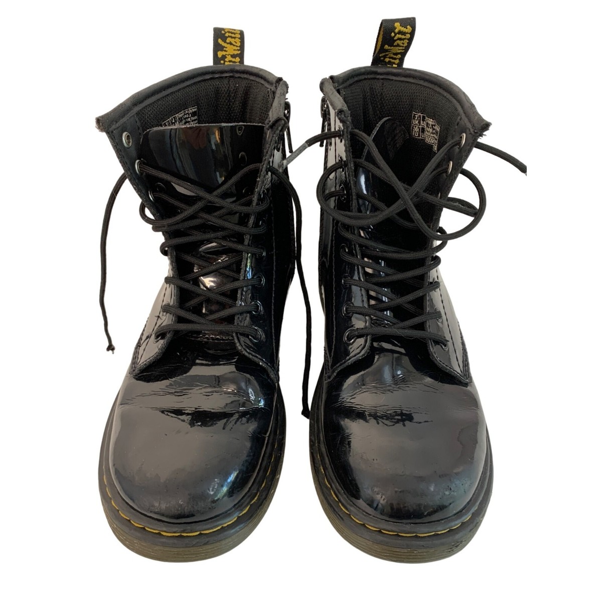 Dr. Martens Junior 1460 J Patent Leather Combat Boots Size 4 M / 5