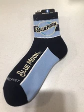 NWT Blue Moon Beer Socks Blue For Bare Feet OSFM Collectible Warm