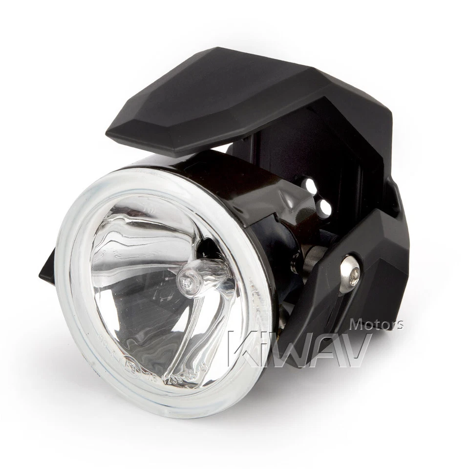 3" round fog light halogen H3 12V 55W ECE black shield xPAIR fits Harley bikes - Image 4 of 4