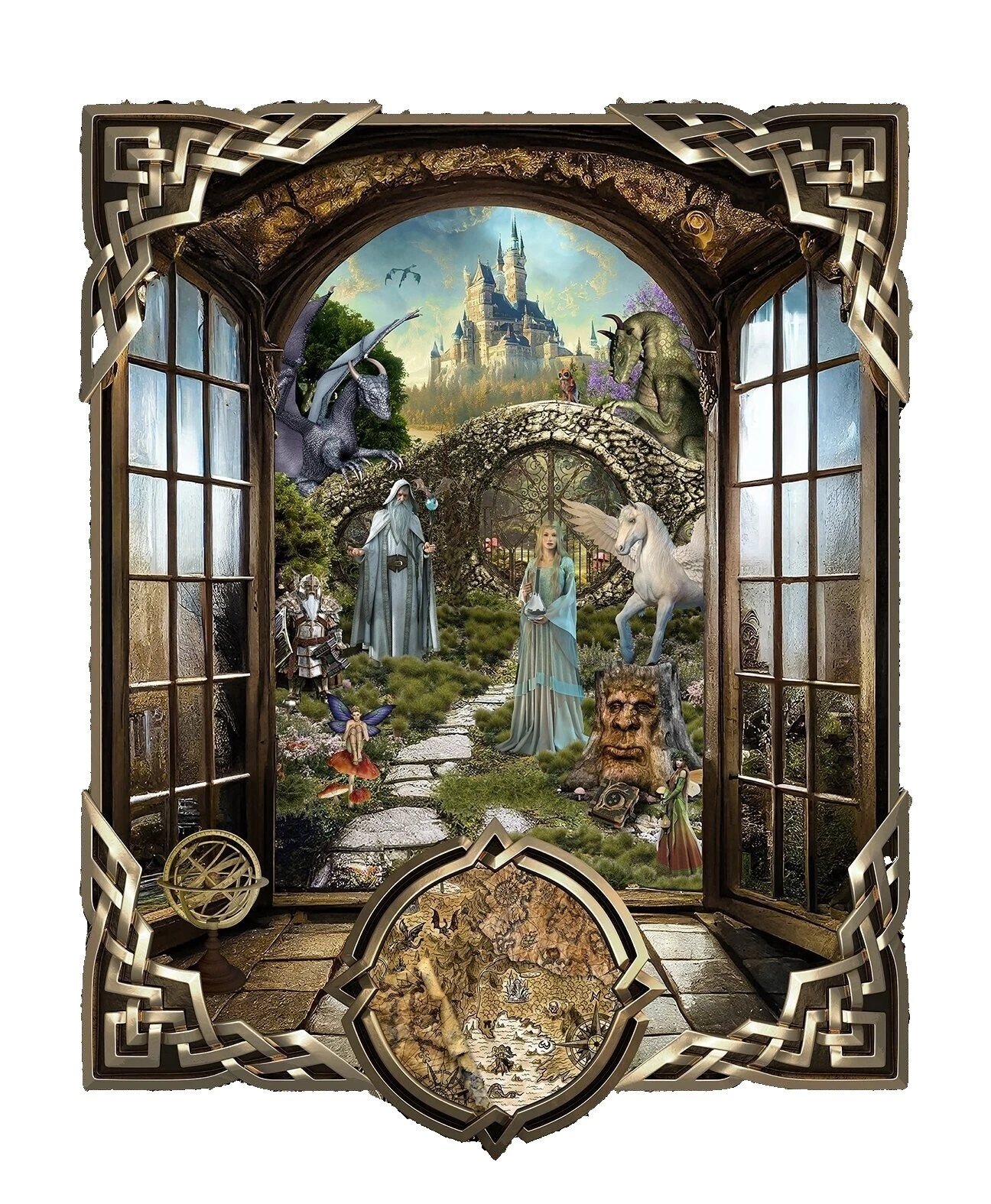 Paneles de tela de Dragón