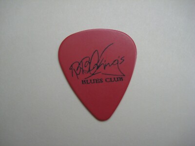 B.B. BB King King's Red Blues Club Logo Guitar Pick Rare