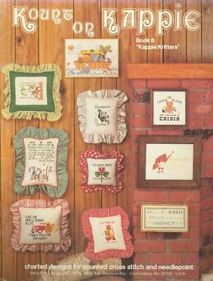 Kappie Kritters #6 Cross Stitch Booklet Noah's Ark Allergic To Work Skunk Monkey