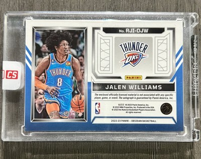 2022-23 Panini Obsidian Jalen Williams RPA Electric Etch Blue 