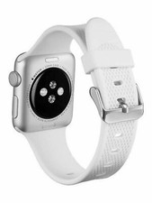 NEW Insignia NS-AWB38WHT Silicone Band Sport Strap for Apple Watch 38mm WHITE