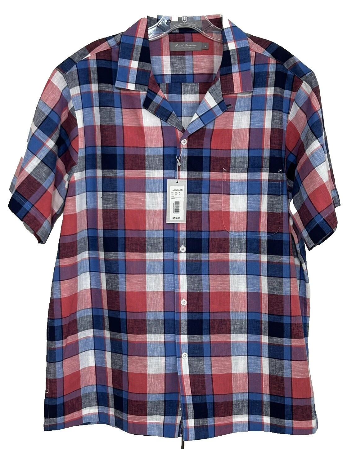 Daniel Cremieux Linen Regular Size L Casual Button-Down Shirts for Men