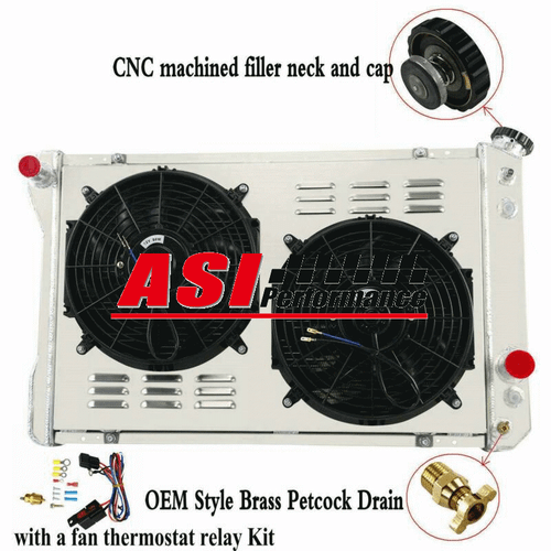 3-Row Radiator Shroud Fan Fits 82-92 Chevy Camaro/Pontiac Firebird/Trans Am V8 - Picture 3 of 8
