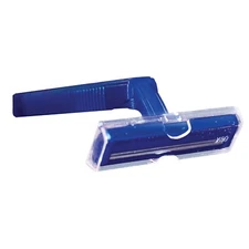 New World Imports Twin Blade Razor, Stainless Steel, Navy (100EA/PK)