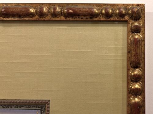 Very Fine INDO PERSIAN GOUACHE PAINTING ON SILK Royal Procession Custom Framed - Picture 5 of 5