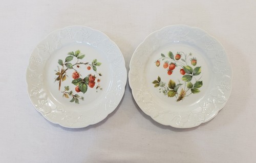Dansk Plates 8" Ivy Salad Dessert Berries Strawberry Raspberry France Set Of 2 - Picture 7 of 10