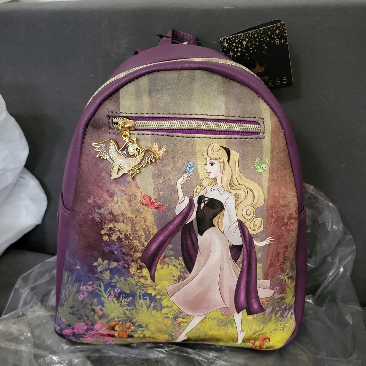 Loungefly Disney Sleeping Beauty Aurora Brair Rose Forest Scene Mini  Backpack