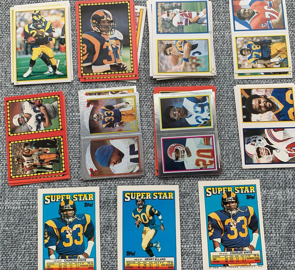 Retro 1980’s Los Angeles Rams Stickers Dickerson Slater Ellard White and More - Image 2 of 2