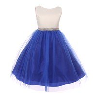 Big Girls Royal Blue Shiny Sleeveless Tulle Overlay Special Occasion Dress 12 on sale Big Girls Royal Blue Shiny Sleeveless Tulle Overlay Special Occasion Dress 12 on sale