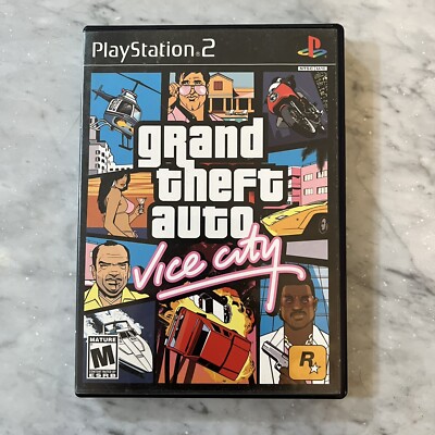 Grand Theft Auto: Vice City (Sony PlayStation 2, 2002) w/ GTA: San Andreas disc!