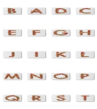 Ambesonne Christmas Alphabet Rectangle Non-Slip Mousepad, 31" x 12" Gaming Size