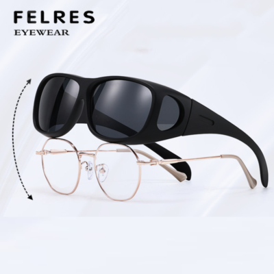Fit Over Wrap Around Polarized Sunglasses For Men Women  display picture 3