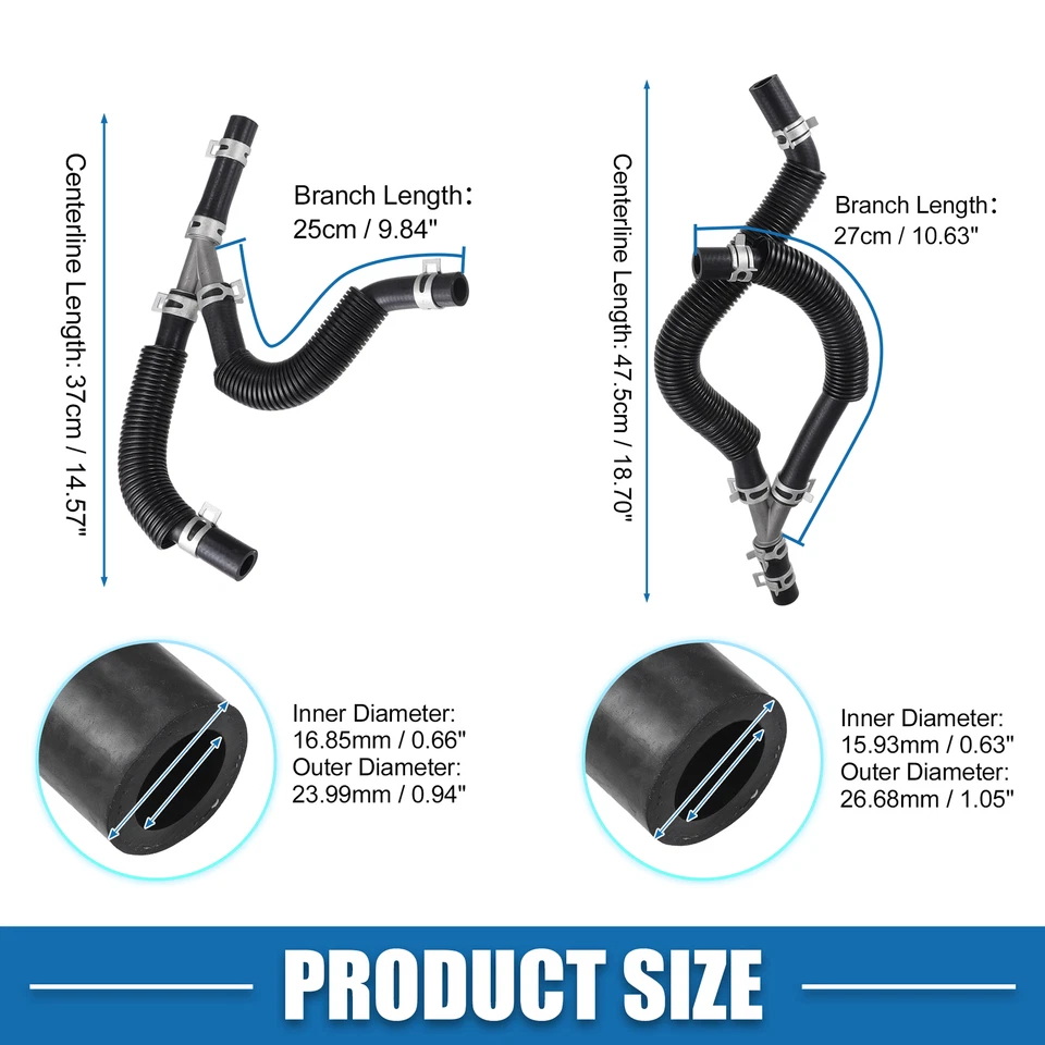 Conjunto de manguera de calefacción de motor n.º 4677603AL para Dodge Grand Caravan 2010 goma Foto 4 de 4