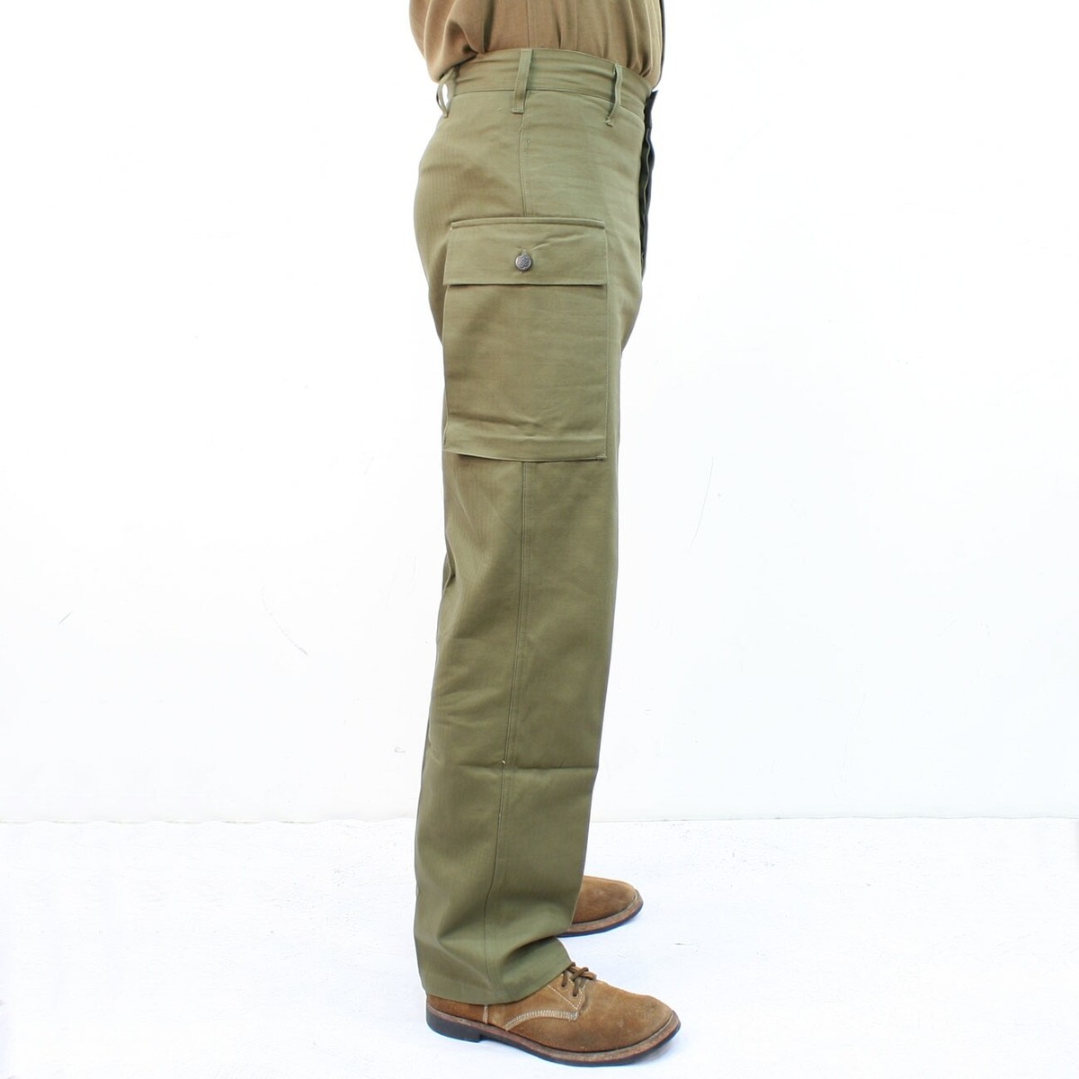 Replica US Army HBT Trousers. 1943 Pattern OD 7 Green by Kay