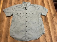 Ridgecut Shirt, Men's Size Large, Blue, Button Up, Short Sleeve, Pockets