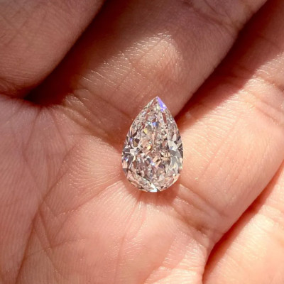 3 CT Pear Cut Loose Lab Grown Diamond Natural D Color VVS1 Clarity Certified AA4