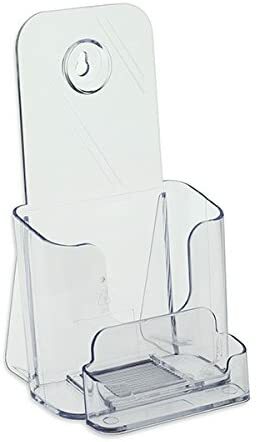 SourceOne TriFold Brochure Holder for 4' x 9' Booklets - with Business Card Cont