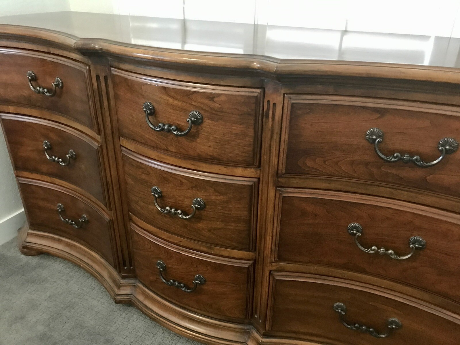 Serpentine Front Tuscan Double Dresser by Ethan Allen eBay