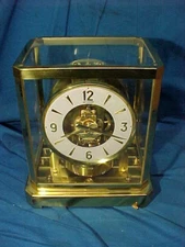 1960s JAEGER Le COULTRE Brass  Glass ATMOS CLOCK Caliber 5286 Clean RUNS G3D