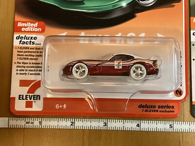 Lot Of 2 Auto World 7-11 Cars '12 Dodge Viper & '67 Chevy Corvette