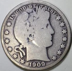1909  Barber Half Dollar - ** VG+ **
