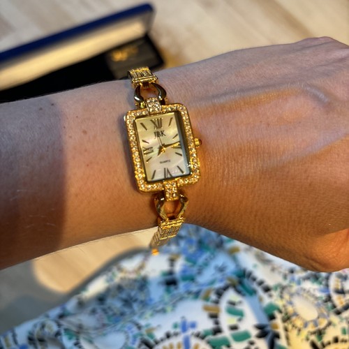 Camrose & Kross Jacqueline Kennedy JBK Quartz Gold Chain Bracelet Watch - Picture 6 of 9