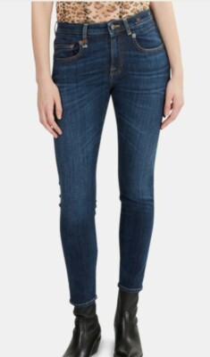 R13 Women's Sz 25 Mid-Rise Boy Skinny Jeans Norten Indigo R13W1186-247 (a