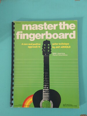 Jay Arnold Master The Fingerboard Jazz Guitar Vintage Extremely Rare Book,1973 