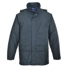 Image of Portwest Sealtex Waterproof Rain Jacket Classic Workwear Hooded Cagoul Rain Coat