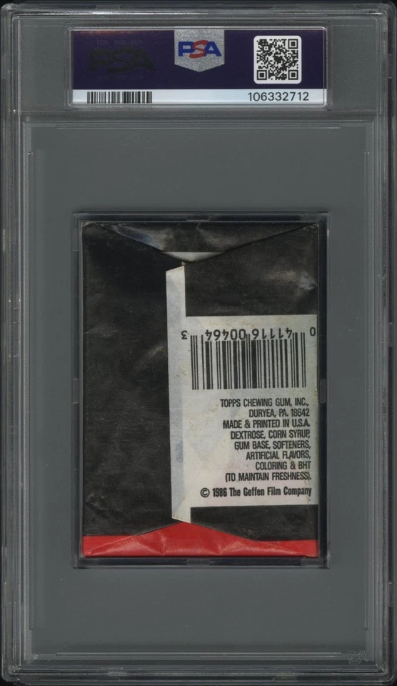 1986 Topps Little Shop of Horrors Wax Pack PSA 6 EX-MT - Image 2 of 2