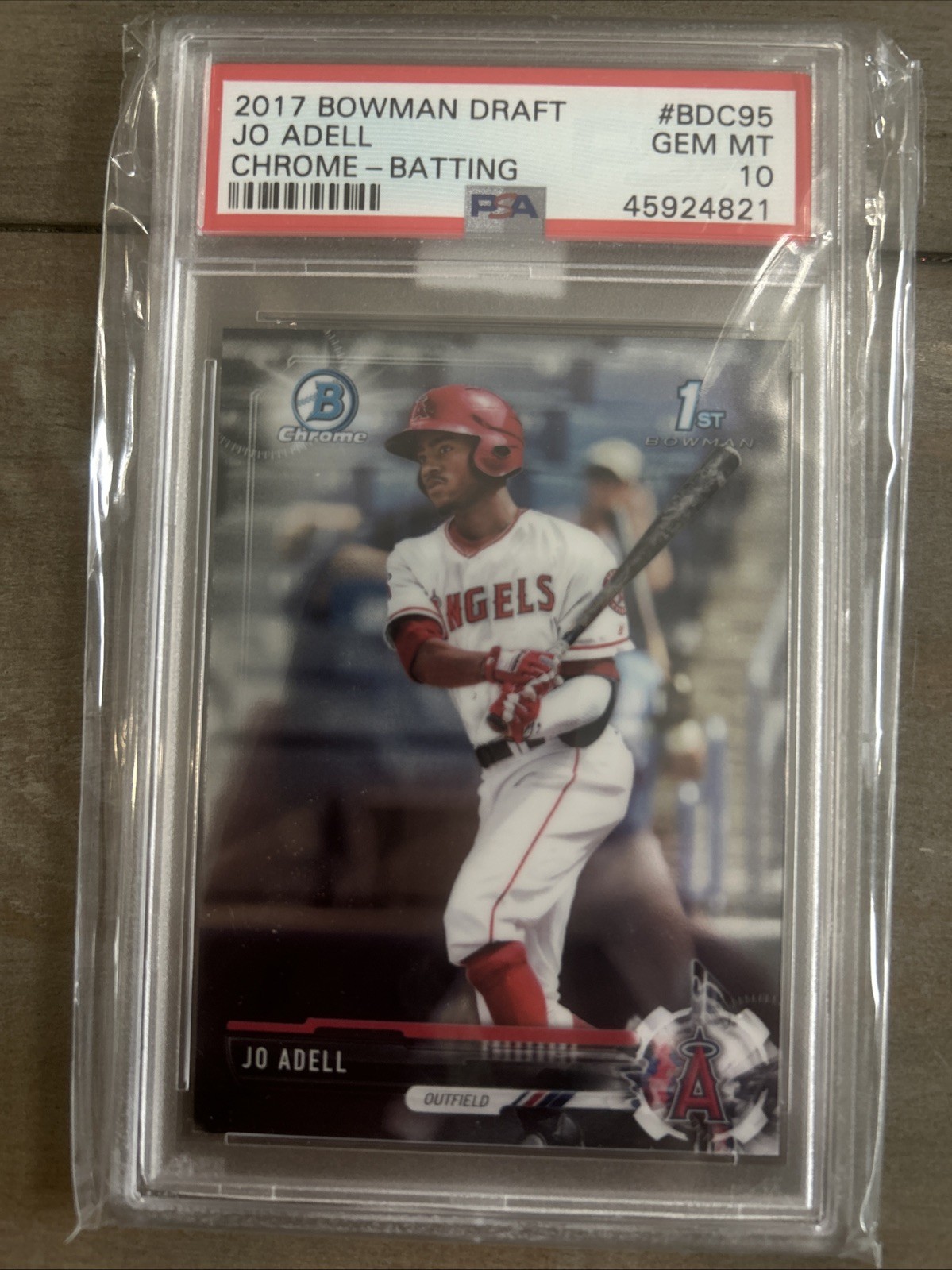 2017 Bowman Chrome Draft Jo Adell PSA 10 Los Angeles Angels 1st Rookie #BD-95 RC