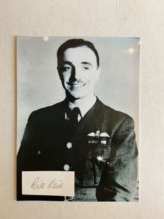 Photo Signature WW2 RAF Bomber Command Victoria Cross Holder Bill Reid