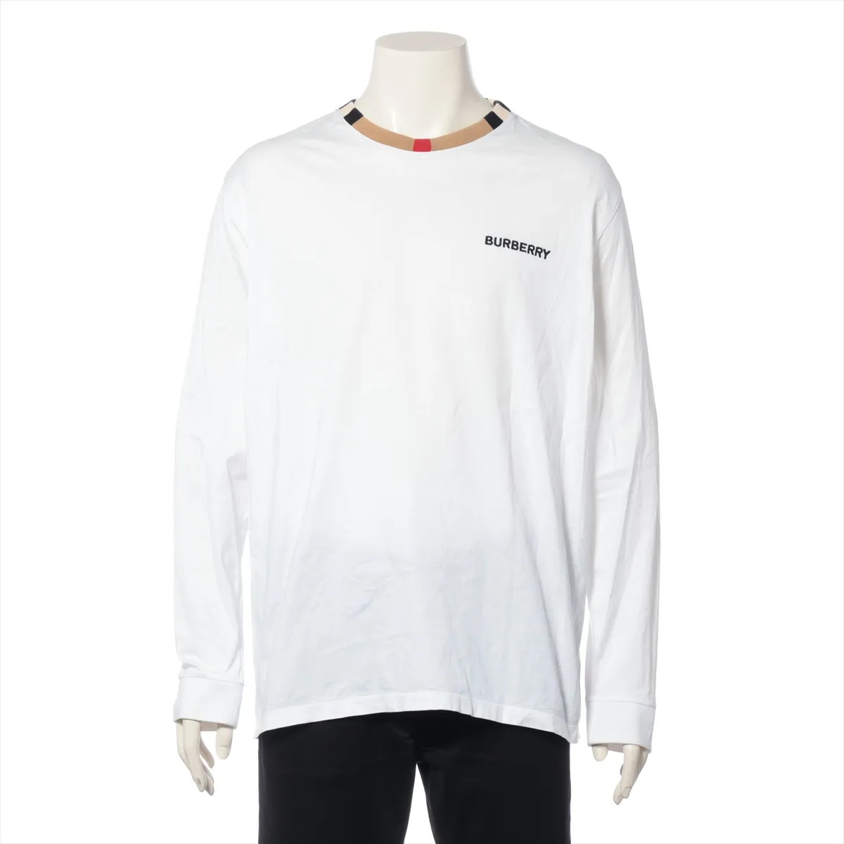 Burberry Tisci Period Cotton & Polyurethane Long T shirts L Men's White  8075188