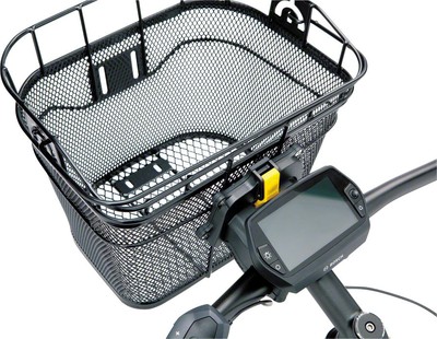 TOPEAK FRONT BASKET WITH FIXER 3 HANDLEBAR BRACKET: BLACK